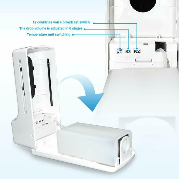 Automatic Sanitizer Dispenser & Infrared Thermometer with Floor Stand - Aroflit