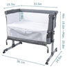 Baby Bedside Bassinet Sleeper Crib with Adjustable Height & Mosquito Net - Aroflit