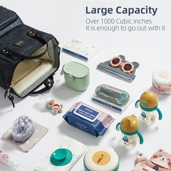 Baby Diaper Bag Waterproof USB Large - capacity Baby Backpack - Aroflit