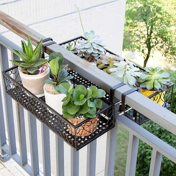 Balcony Over Deck Railing Hanging Porch Planters - Aroflit