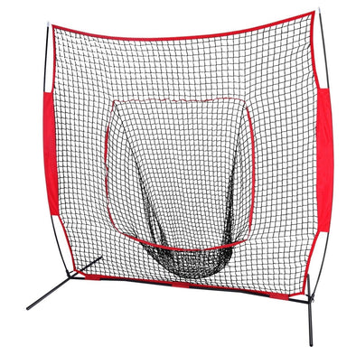 Baseball and Softball 7' x 7' Practice Net, Quick Setup Hitting - Aroflit