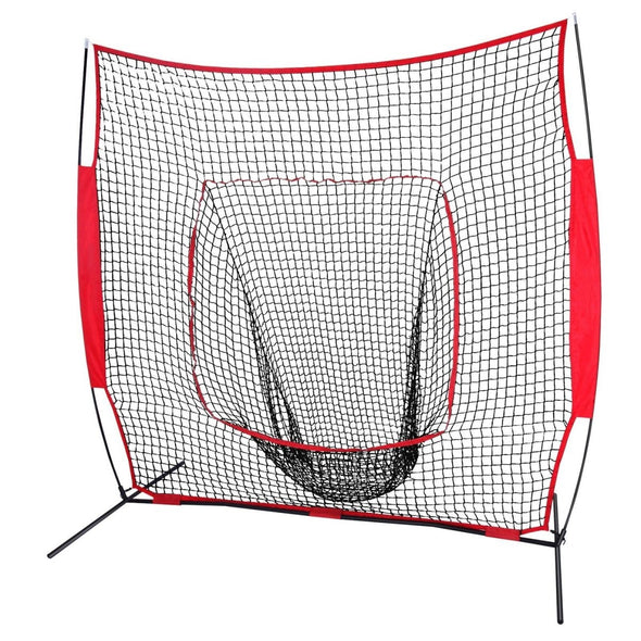 Baseball and Softball 7' x 7' Practice Net, Quick Setup Hitting - Aroflit