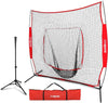 Baseball Softball Practice Net with Strike Zone, Durable, Portable - Aroflit