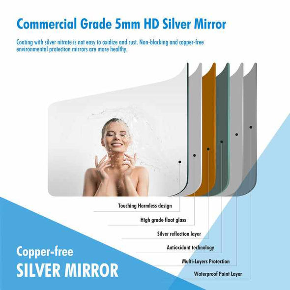 Bathroom Backlit Magnifying Vanity Mirror With LED Lights - Aroflit