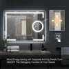 Bathroom Backlit Magnifying Vanity Mirror With LED Lights - Aroflit