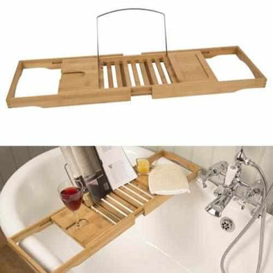 Bathtub Caddy Tray with Book Holder - Aroflit
