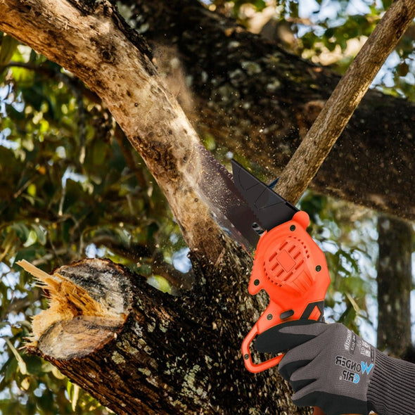 Battery Powered Cordless Electric Mini Tree Branch Chainsaw, 550W - Aroflit