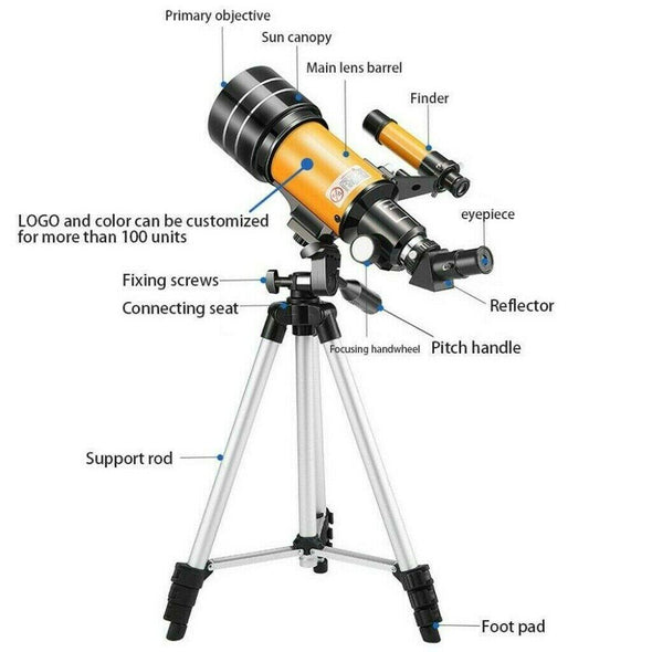 Best Kids Telescope 70mm Refractor with Tripod, Perfect for Stargazing - Aroflit