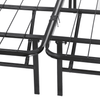 Black Heavy Duty Metal Queen Platform Slat Bed Frame - Aroflit