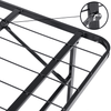 Black Heavy Duty Metal Queen Platform Slat Bed Frame - Aroflit