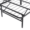 Black Heavy Duty Metal Queen Platform Slat Bed Frame - Aroflit