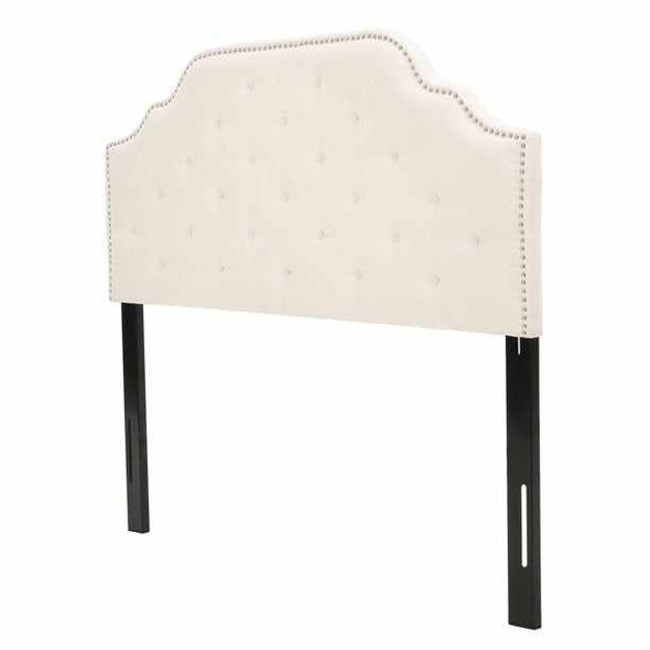 Black King Upholstered Padded Fabric Covered Headboard - Aroflit
