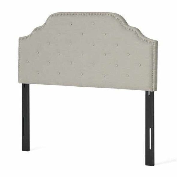 Black King Upholstered Padded Fabric Covered Headboard - Aroflit