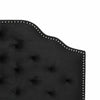 Black King Upholstered Padded Fabric Covered Headboard - Aroflit