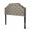 Black King Upholstered Padded Fabric Covered Headboard - Aroflit
