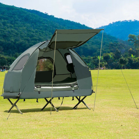 Spacious Camping Off The Ground Cot Tent - All-In-One Tent and Bed