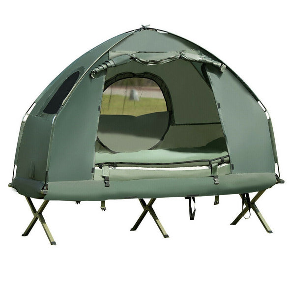 Spacious Camping Off The Ground Cot Tent - All-In-One Tent and Bed