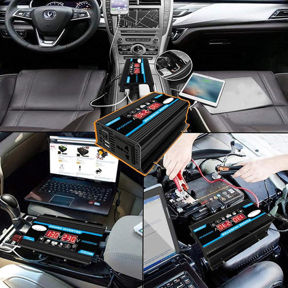Car Power Inverter Converter 300W 12V to 220V/110V LED - Aroflit