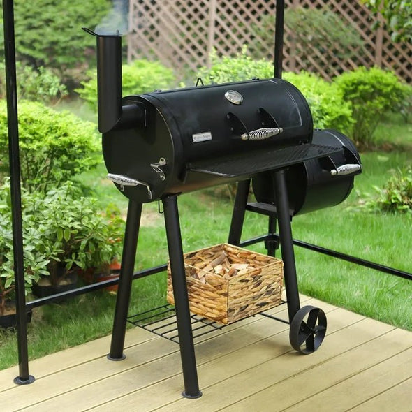 Charcoal Grill with Offset Smoker Combo for Versatile Outdoor Cooking - Aroflit