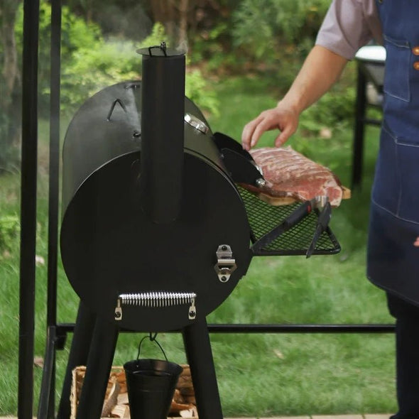 Charcoal Grill with Offset Smoker Combo for Versatile Outdoor Cooking - Aroflit