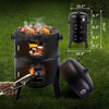 Charcoal Smoker BBQ Grill, Heavy - Duty, Portable, Dual - Layer Design - Aroflit