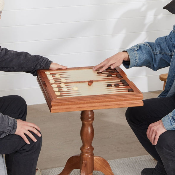 Chess Table with 3 Games, Chess, Checkers & Backgammon, Stylish - Aroflit