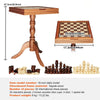 Chess Table with 3 Games, Chess, Checkers & Backgammon, Stylish - Aroflit