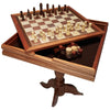 Chess Table with 3 Games, Chess, Checkers & Backgammon, Stylish - Aroflit