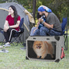 Collapsible Heavy Duty Pet Travel Crate for Dogs and Cats with Doors - Aroflit