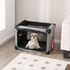 Collapsible Heavy Duty Pet Travel Crate for Dogs and Cats with Doors - Aroflit