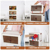 Collapsible Storage Bins with Wheels, Space - Saving, Stylish - Aroflit