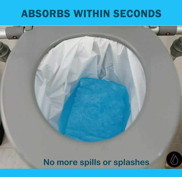 Commode Liners with Super Absorbent Pad - Aroflit