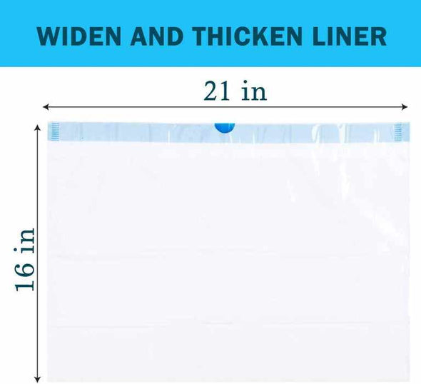 Commode Liners with Super Absorbent Pad - Aroflit