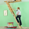 Compact Folding Pull - Down Attic Ladder - Heavy Duty & Space - Saving - Aroflit