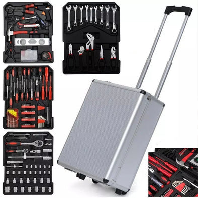 Complete 799 - Piece Mechanics Tool Set with Aluminum Box & Wheels - Aroflit