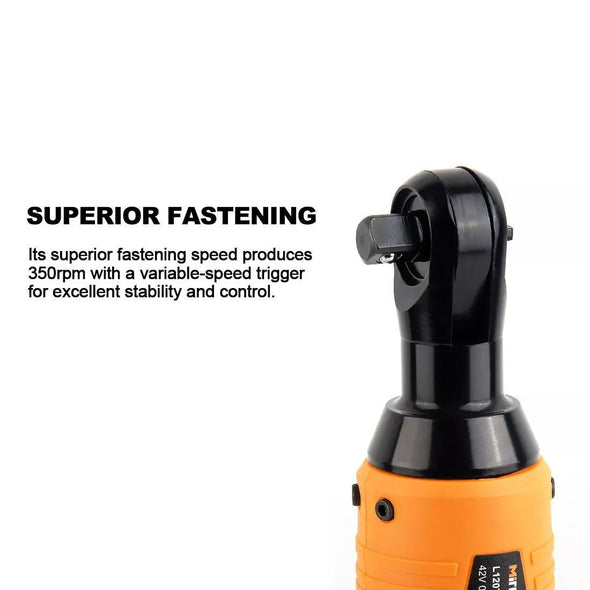 Cordless 3/8" Ratchet Wrench, 42V High - Torque Tool with Dual Batteries - Aroflit