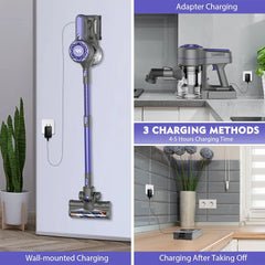 Cordless Vacuum Cleaner with HEPA Filtration, Powerful Suction, LED - Aroflit