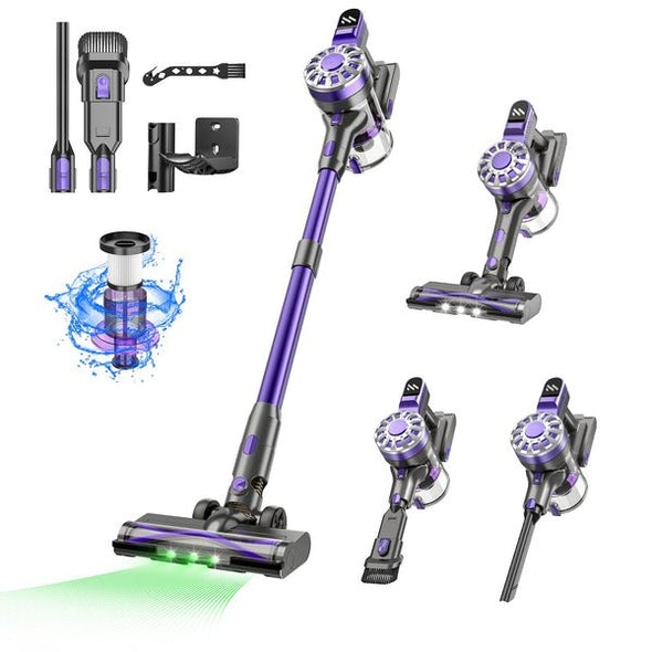 Cordless Vacuum Cleaner with HEPA Filtration, Powerful Suction, LED - Aroflit