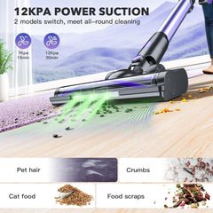 Cordless Vacuum Cleaner with HEPA Filtration, Powerful Suction, LED - Aroflit