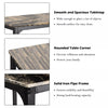 Counter Height Dining For 2, Modern Design with Faux Marble Tabletop - Aroflit