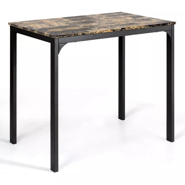 Counter Height Dining For 2, Modern Design with Faux Marble Tabletop - Aroflit