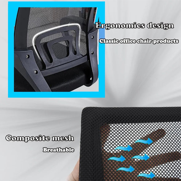 Ergonomic Adjustable Mesh Office Chair with Swivel Wheels