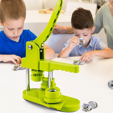 DIY Pin Badge Maker Machine with 100 Button Parts for Custom Designs - Aroflit
