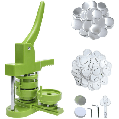 DIY Pin Badge Maker Machine with 100 Button Parts for Custom Designs ...