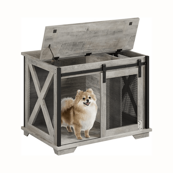 Dog Kennel Crate End Table Furniture - Aroflit