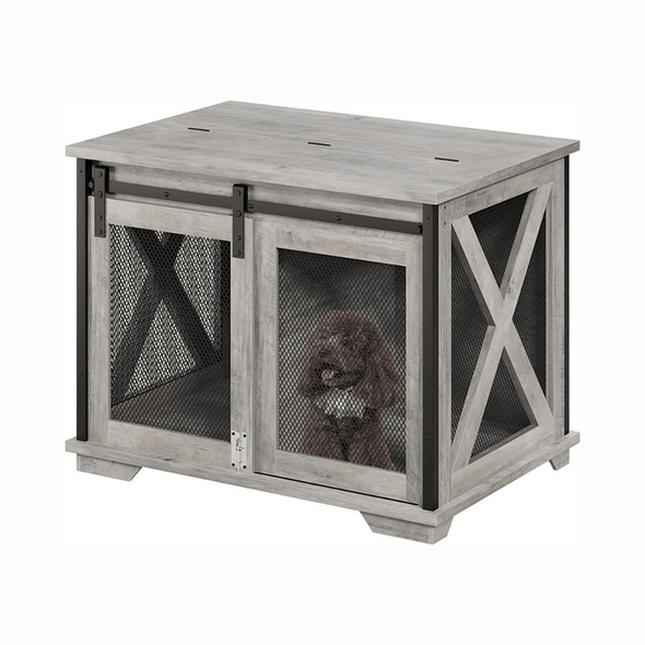 Dog Kennel Crate End Table Furniture - Aroflit