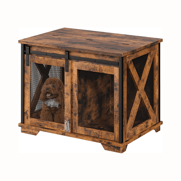 Dog Kennel Crate End Table Furniture - Aroflit