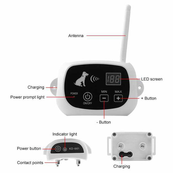 DogGuard™ Wireless Electric Dog Fence System Pet Exercise Training Collar - Aroflit