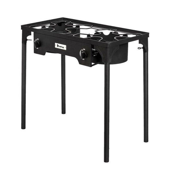 Double 2 Burner Gas Propane Cooker Outdoor Stove, High Pressure - Aroflit