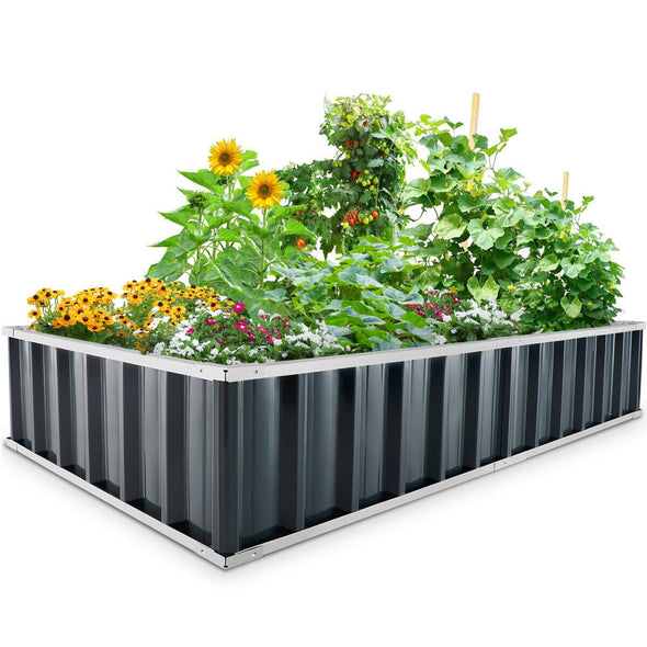 Durable Outdoor Raised Garden Bed for Flowers & Vegetables, 16.2 Cu Ft - Aroflit